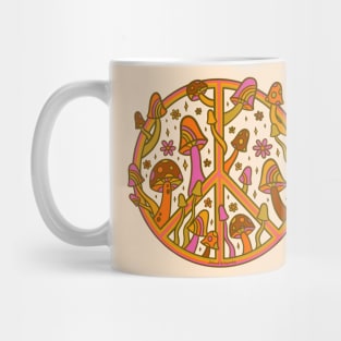 Mushroom Peace Sign Mug